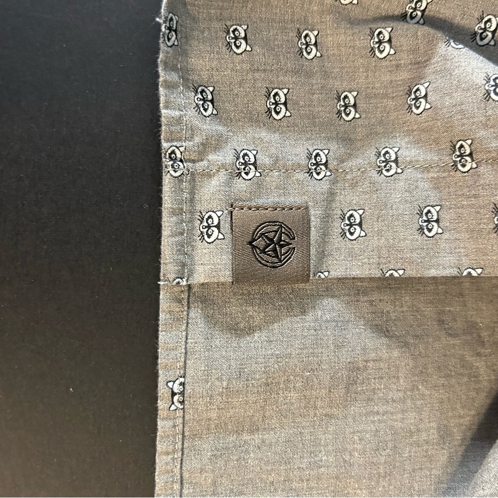 Banana Republic Gray Untucked Slim‎ Fit L Men’s Patterned Button-Down Shirt - Picture 5 of 5